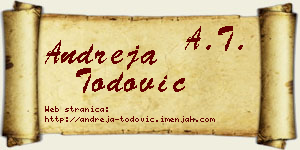 Andreja Todović vizit kartica